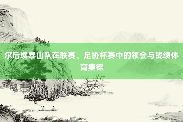 尔后续泰山队在联赛、足协杯赛中的领会与战绩体育集锦