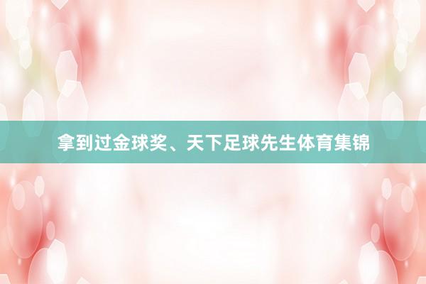 拿到过金球奖、天下足球先生体育集锦