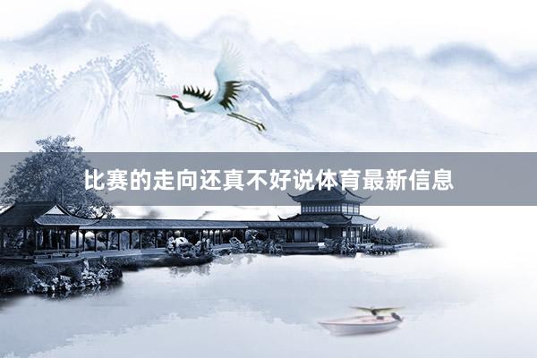 比赛的走向还真不好说体育最新信息