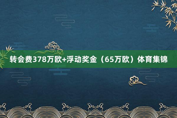转会费378万欧+浮动奖金（65万欧）体育集锦