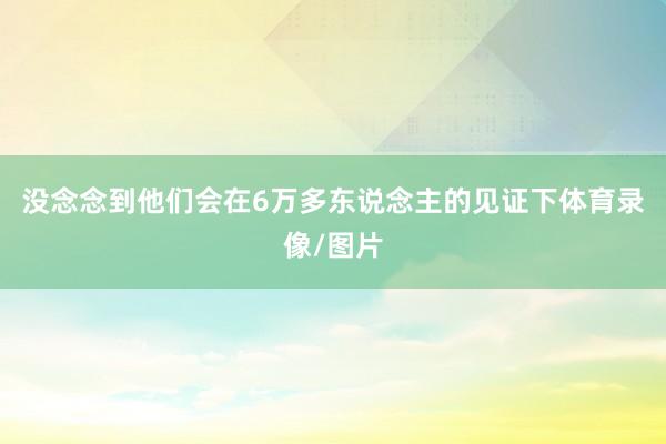 没念念到他们会在6万多东说念主的见证下体育录像/图片