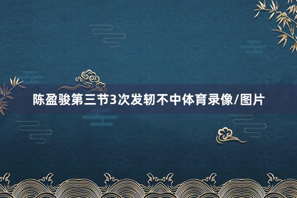陈盈骏第三节3次发轫不中体育录像/图片