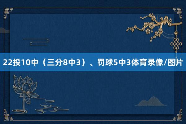 22投10中（三分8中3）、罚球5中3体育录像/图片