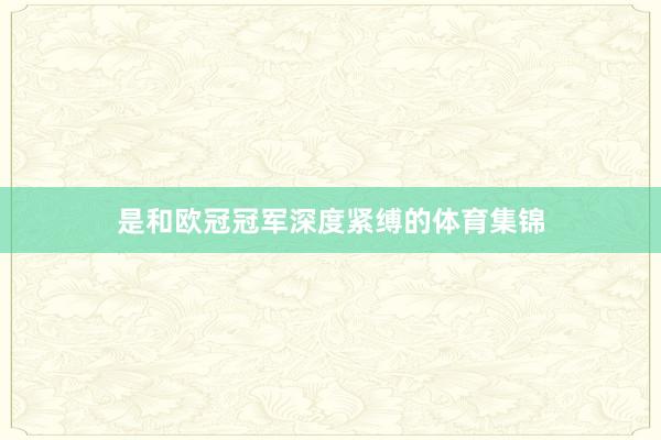 是和欧冠冠军深度紧缚的体育集锦