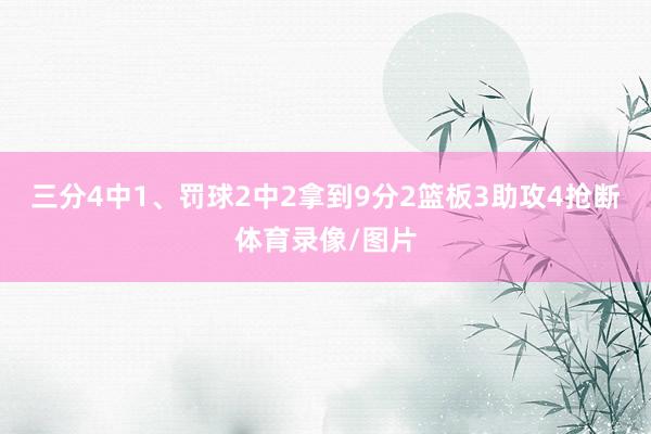 三分4中1、罚球2中2拿到9分2篮板3助攻4抢断体育录像/图片