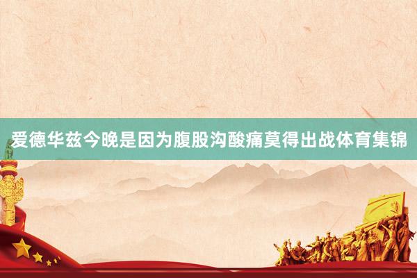 爱德华兹今晚是因为腹股沟酸痛莫得出战体育集锦