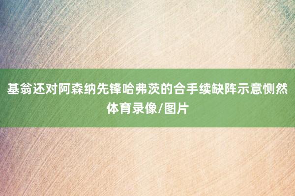 基翁还对阿森纳先锋哈弗茨的合手续缺阵示意恻然体育录像/图片